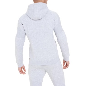 Lo último en sudaderas con capucha ajustadas y cremallera completa para hombre, personaliza tu propio logotipo, ropa informal transpirable básica, mezcla de algodón, Color sólido - Product Image 6