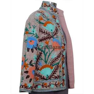 Veste respirante à séchage rapide, motif floral, broderie Suzani TNT multi-saison, design dessiné à la main, écologique - Product Image 4