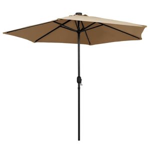 Parasol de jardin pliable en tissu polyester taupe 106,3 pouces, parasol solaire - Product Image 3