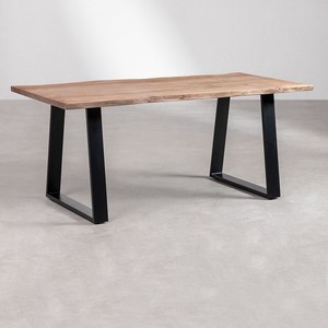 Mesa de comedor rectangular de madera de acacia Vandana Hexa Lunaris - Product Image 1