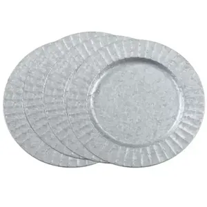 Plato de Servicio Redondo de Metal Ecológico Estilo Americano para Eventos y Cenas, para Servir Comida en Fiestas - Product Image 1