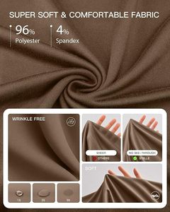 Haut court marron à col en V et manches courtes pour femme, coupe classique, en coton tricoté, couleur unie, respirant, écologique, séchage rapide - Product Image 6