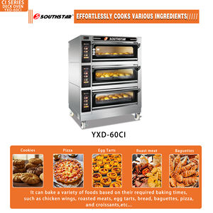 Four à sole électrique commercial Southstar à trois niveaux avec panneau intelligent en acier inoxydable 380V pour restaurants, boulangeries et hôtels - Product Image 3