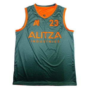 Customizable Sublimation Printed Basketball Jersey Black Red Pinstripe Mesh Tank Top Unisex Adult Breathable Team Name 00 - Product Image 2