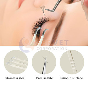 Pince à épiler pour extensions de cils en acier inoxydable, style unique, sur mesure, couleur unie, écologique, durable, haute qualité, en vente - Product Image 2
