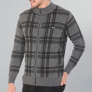 Wholesale <b>Men's</b> Zip up Knitted Sweaters Casual Wear Warm Winter Zipper <b>Cardigan</b> <b>Long</b> Sleeve <b>Men's</b> Sweaters - Product Image 1