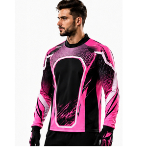 High Quality Custom Paintball Jersey Men Long Sleeve <b>Padded</b> Mesh Fabric Polyester <b>Heat</b> Transfer Technology Quick Dry Moisture - Product Image 5