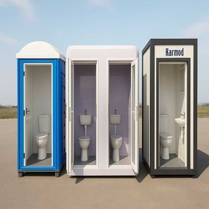 Baño Portátil de Diseño Moderno Premium, Estructura de Acero Ecológica para Uso Público, Solución Sanitaria Móvil para Exteriores - Product Image 1