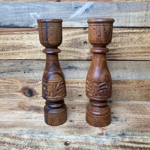 Porte-bougie octogonal sculpté en bois de Sheesham - Design héritage - Vente en gros - Product Image 1