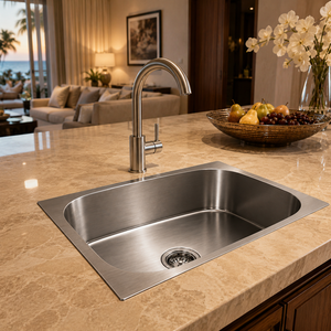 Brushed Stainless Steel 304 Grade <b>Kitchen</b> <b>Sink</b> Square Undermount <b>Sink</b> Bowl Drain Basin - Product Image 5