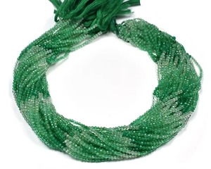 Cuentas de ónix verde natural microfacetadas de 2.5MM, cuentas de piedras preciosas sueltas para la fabricación de joyería, precio al por mayor por fabricante indio. - Product Image 1