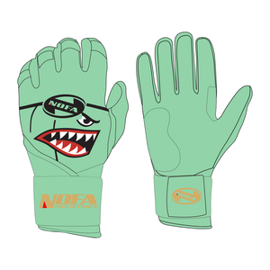 Guantes de Bateo Acolchados de Cuero Negro/Blanco NOFA, Cierre de Hebilla Ambidiestro, Guante de Entrenamiento de Béisbol Unisex para Adultos - Product Image 4
