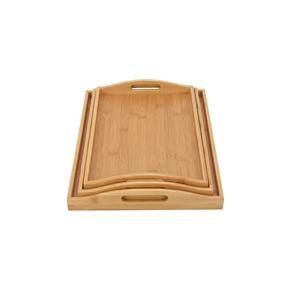 ถาดไม้ใส่อาหารปลอดภัย ถาดไม้ธรรมชาติสำหรับเก็บอาหาร ขายดีที่สุดจากโรงงาน ขายส่ง ถาดอาหารรักษ์โลก - Product Image 1