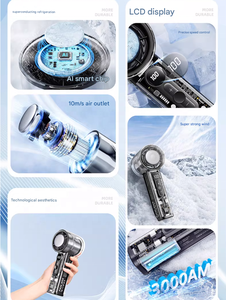 พัดลมพกพาไร้ใบพัด X05 โปร่งใส ดีไซน์เมคคา ความเร็วสูงพิเศษ ระบบระบายความร้อน มินิแคนนอน สำหรับเดินทางกลางแจ้ง ใช้งานง่ายด้วยปุ่มกด แรงลมเทอร์โบทรงพลัง - Product Image 3