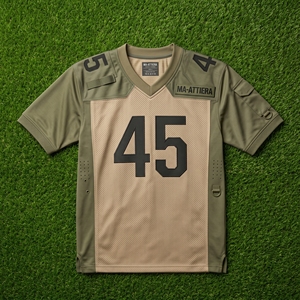 Olijfgroene American Football Jersey voor heren, op maat gemaakt, 45, sportkleding, teamuniform, performance wear, groothandel - Product Image 6