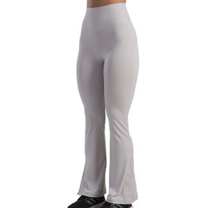 Pantalones de Yoga Acampanados de Cintura Alta para Mujer al por Mayor Personalizados, Leggings de Gimnasio y Fitness, Pantalones de Entrenamiento Elásticos de Corte Bootcut para Deporte Activo - Product Image 5