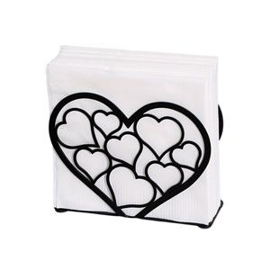 Luxury <b>Black</b> Metal Napkin Holder Decorative Wrought Iron <b>Tissue</b> Stand Elegant Scroll Design Tabletop <b>Paper</b> Rack for Restaurant - Product Image 6