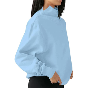 Women Mock Neck Sweatshirt Comfortable Lounge Wear - Product Image 2