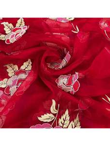 Tissu en Chiffon Brodé Malty Dobby 100% Polyester Respirant Écologique pour Mariage, Couleurs Personnalisées, Fournisseur Textile Export - Product Image 2