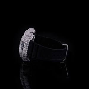 Montre de luxe Hip Hop en acier inoxydable avec bracelet en caoutchouc, boîtier de 12 mm, pour tester les diamants Moissanite VVS, modèle DW6900 pour hommes et femmes - Product Image 3