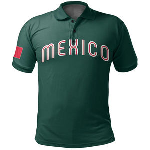 Polo pour homme à manches courtes, imprimé aigle vert, rouge et blanc, pour la fête de l'Indépendance du Mexique, tenue décontractée, 16 septembre - Product Image 5