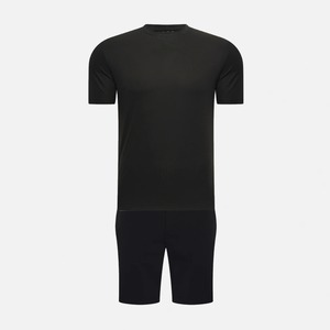 Conjunto Deportivo de Verano de 2 Piezas para Hombre HADIA SHAHID de Alta Calidad, Transpirable, Estilo Urbano, Camiseta Brillante de Poliéster/Algodón Premium - Product Image 3