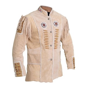 Custom Logo Western Fringe <b>Suede</b> Leather <b>Jacket</b> Vintage Cowboy Fashion <b>Jacket</b> Premium Manufacturer - Product Image 5