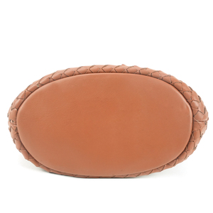 Fashion Handwoven Women's Bucket <b>Bag</b> Lightweight <b>Soft</b> <b>Leather</b> Feel Everyday Carry Handbag - Product Image 5