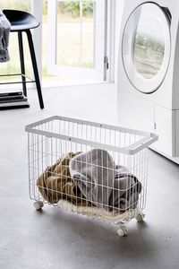 Stylish Iron Laundry <b>Basket</b> Perfect <b>For</b> Modern <b>Bathrooms</b> Bedrooms And Utility Rooms With Elegant Storage Appeal - Product Image 6