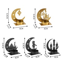 Décorations de table modernes pour le Ramadan et Noël 2027, thème arabe, mini porte-bougies en métal doré