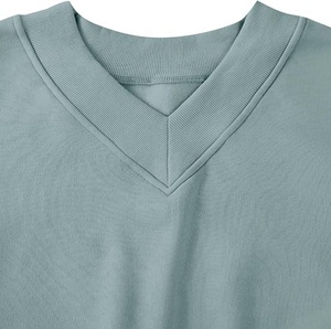 Sudadera de Mujer Oversize de Color Liso con Cuello Redondo, Manga Linterna, Tejido de Algodón, Estilo Transpirable de Longitud Regular para Otoño - Product Image 6