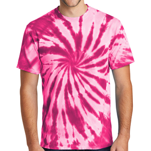 T-shirt Tie Dye Spirale 100% Coton Logo Personnalisé Oversize Streetwear Décontracté Unisexe Été Vente en Gros - Product Image 3