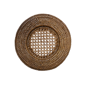 Green Living Rattan <b>Table</b> <b>Mat</b> Hand-Made <b>Round</b> Placemat for Eco-Friendly Kitchen Decor Sustainable Material - Product Image 1