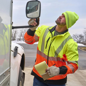 Chaqueta de Seguridad de Invierno para Hombre, Recién Llegada, con Cierre Completo, Cinta Reflectante de Alta Visibilidad, Logotipo Frontal Personalizable, Transpirable e Impermeable - Product Image 6