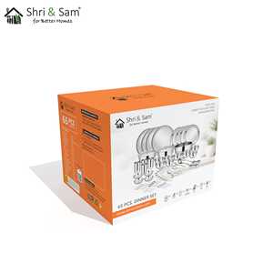 Juego de cena de acero inoxidable 65 PCS para 4 personas Juegos de vajilla Premium Shagun - Product Image 3