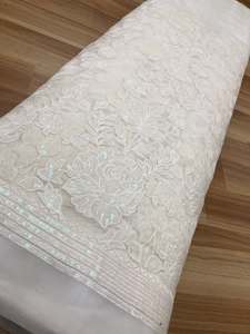 Tissu brodé de qualité supérieure pour vêtements de mode féminine, vêtements de créateurs, robes de soirée, kaftans, abayas, vêtements de mariée - Product Image 3