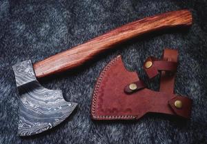 STEEL CRAFT INTERNATIONAL Hand-Forged Damascus Steel <b>Mini</b> <b>Axe</b> 18" Wood Handle DIY Grade ODM 1 Year - Product Image 2