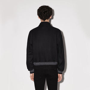 Nouvelle Veste Teddy Hip-Hop Hiver 2025 en Laine Pure Brodé Crâne de Haute Qualité pour Hommes – Vente en Gros - Product Image 2