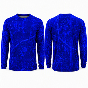 Chemise de chasse pour homme à manches longues, camouflage violet, polyester respirant, vêtements d'extérieur pour l'été - Product Image 3