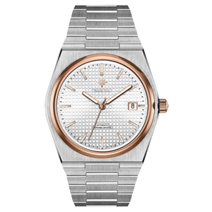Alexander Ferros 5052D/02 Montres pour hommes automatiques, sportives, résistantes à l'eau, 38 mm, acier inoxydable, rondes, bleu clair - Product Image 1