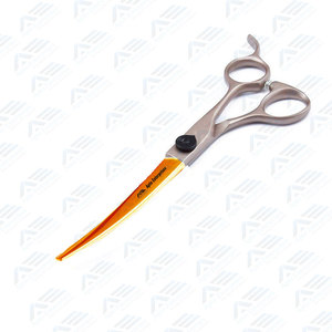 Top Quality 6.5-Inch Curved Pet Grooming <b>Scissors</b> Professional Animal Hair Cutting Shears with Sand Color Handle - Product Image 3