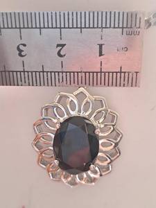 Pendentif en argent sterling avec spinelle noire et chaîne, bijoux en pierres précieuses faits à la main, design élégant pour femmes, vente en gros, export - Product Image 5