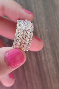 Bague en cluster de diamants de laboratoire taille ronde et marquise scintillants en or massif 14 carats pour femme, élégant cadeau de promesse ou de mariage pour la mariée - Product Image 3