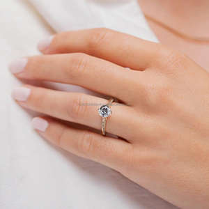 IGI certificado 10K/14K oro rosa compromiso/anillo de bodas 2,00 CT diamante redondo/corte ovalado regalo de fiesta perfecto para mujeres - Product Image 2