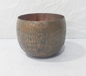 Maceta Redonda de Metal con Acabado Dorado Texturizado, Maceta Decorativa para Interiores y Exteriores, Maceta Moderna de Hierro para Hogar y Balcón - Product Image 6