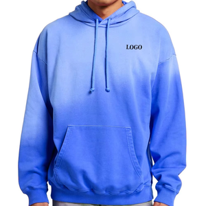 Sweat à capuche pour homme de haute qualité, couleur unie, vintage, lourd, surdimensionné, style streetwear décontracté, en coton French Terry, sans cordon - Product Image 1