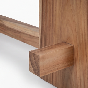 Solid Teak <b>Wood</b> Eco-Friendly Durable <b>Rustic</b> Minimalist Rectangle 4 Seater <b>Dining</b> <b>Table</b> for Home Apartment Hotel Villa - Product Image 4