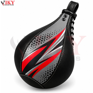 Balón de Velocidad Colgante de Cuero Sintético Premium con Gráficos de Rayos, Balón de Entrenamiento de Boxeo Resistente y Absorbente de Impactos - Product Image 5