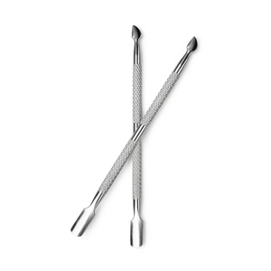Empujador de Uñas Delgado de Acero Inoxidable con Extremos Curvos y Planos, Herramienta para Uso en Salón, para Limpieza de Placas de Uñas - Product Image 3