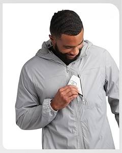 Veste coupe-vent fonctionnelle pour homme, imperméable, mi-longue, conçue pour une utilisation en extérieur - Product Image 4